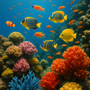Vibrant Coral Reef – Underwater Ocean Digital Wall Art