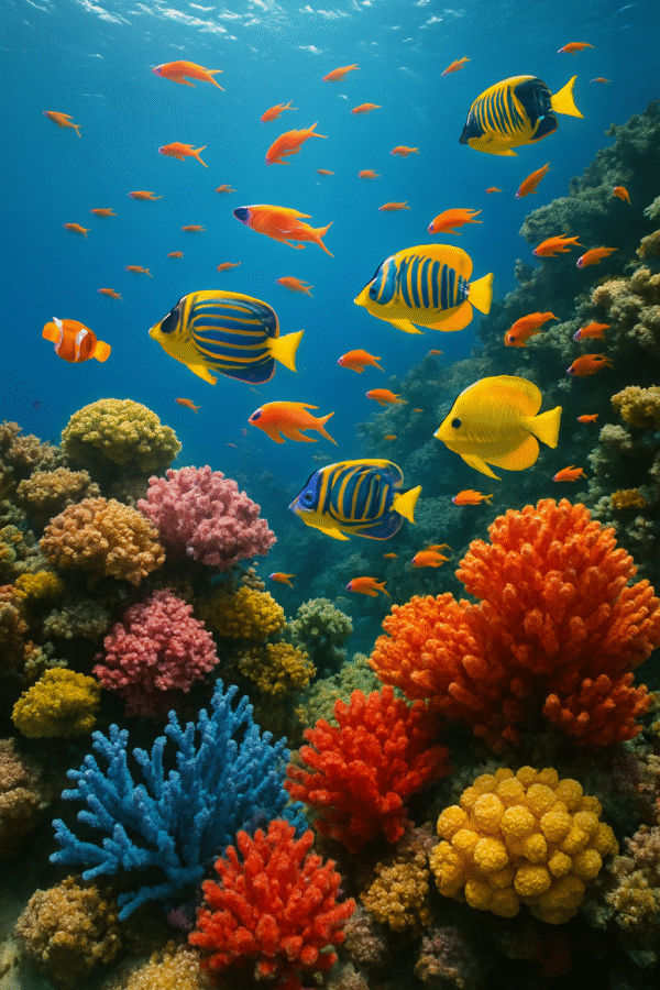Vibrant Coral Reef – Underwater Ocean Digital Wall Art