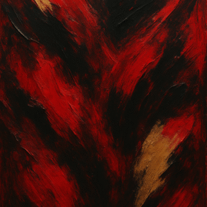 Crimson Dreamscape – Abstract Red Digital Wall Art
