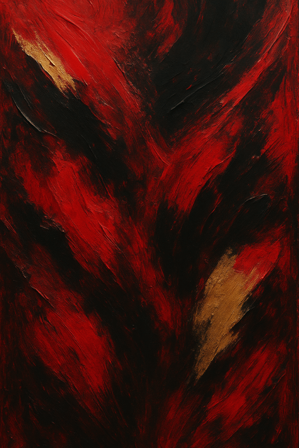 Crimson Dreamscape – Abstract Red Digital Wall Art