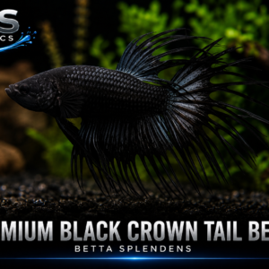 Premium Black Crown Tail Betta Splendens – WYSIWYG Specimen