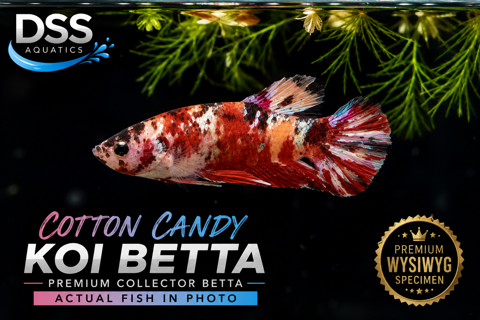 Cotton Candy Koi Betta – Premium WYSIWYG Specimen